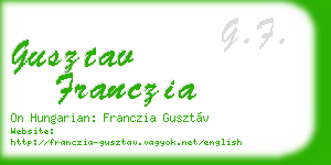 gusztav franczia business card
